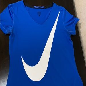 Electric Blue Nike Pro T shirt